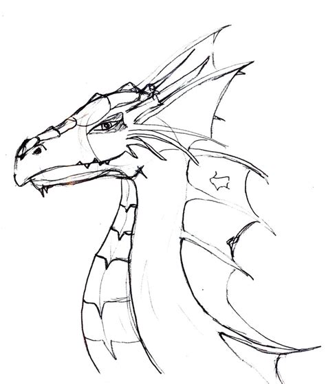 Dragons Head Drawing at GetDrawings | Free download