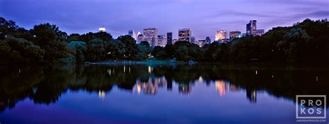 Panoramic View of the Lake at Dusk, Central Park - Fine Art Photo by ...