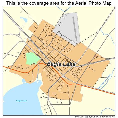 Aerial Photography Map of Eagle Lake, TX Texas