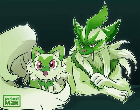 Sprigatito Evolution Fan Art by pekoiman on DeviantArt