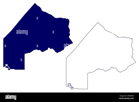 Kenora District (Canada, Ontario Province, North America) map vector ...