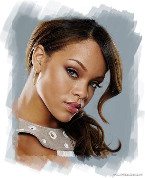 Rihanna - Photo-realistic Digital Painting :: Behance