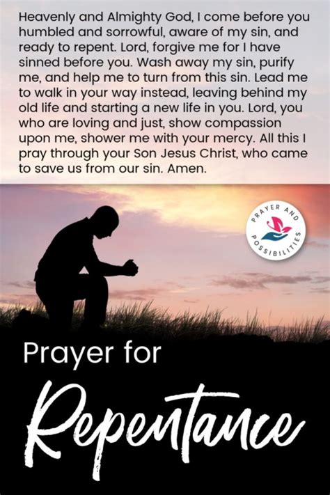 Prayer for Repentance - Prayer & Possibilities