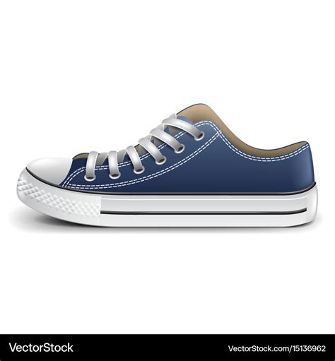 Sneaker side view isolated Royalty Free Vector Image