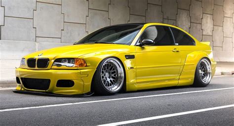 Slammed BMW M3 E46 With Wide Body Kit Won't Please The Purists | Carscoops | Wide body kits, Bmw ...