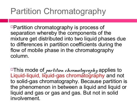 Partition chromatographyfinal