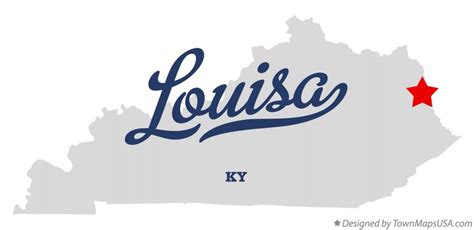 Map of Louisa, KY, Kentucky