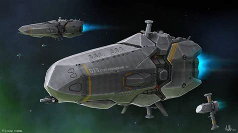 Space Frigate Concept Art