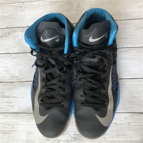 Nike Hyperdunk Lunarlon Basketball Shoes Mens Sz 13 Black Blue Gray ...