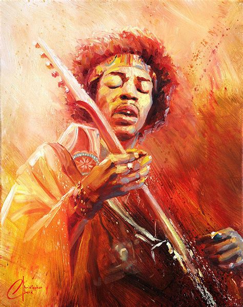 Jimi Hendrix Painting by Christopher Clark