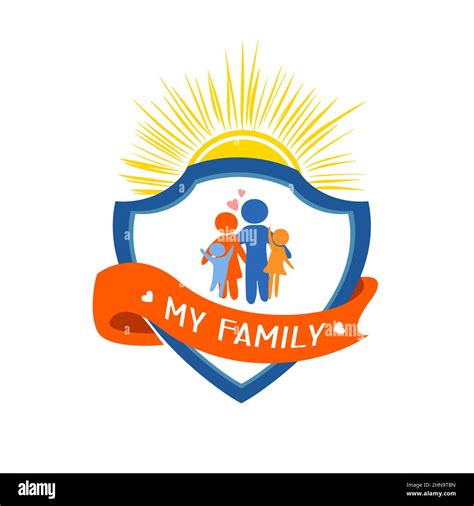 Famille - modèle de logo. Symbole d'illustration vectorielle. Emblème de la famille Image ...