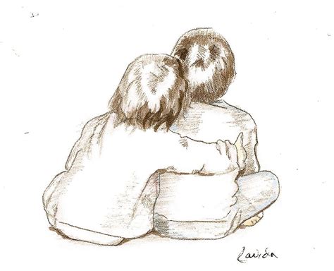 Brother And Sister Drawing by Janet Lavida - Pixels