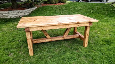 Farmhouse distressed table with trusses. Live Edge Table, Picnic Table, Home Projects, Furniture ...