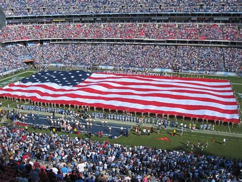 Giant American Flag for Veterans Day, 2009 | Bills @ Titans,… | Rex ...