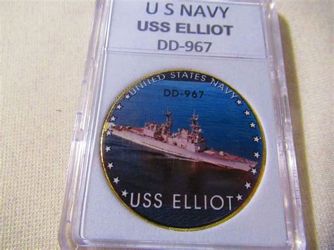 U S Navy USS ELLIOT DD-967 Challenge Coin | Etsy in 2022 | Challenge coins, Cool fathers day ...