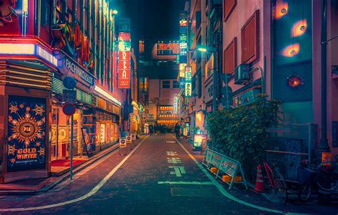 Pachinko - Tokyo Japan Night Photography | Desktop wallpaper art, Anime scenery wallpaper, Anime ...