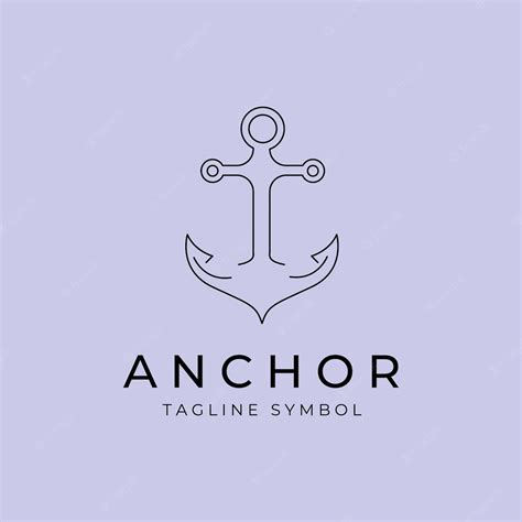 Premium Vector | Line art Anchor minimalist logo vector illustration design Simple Mono Ship ...