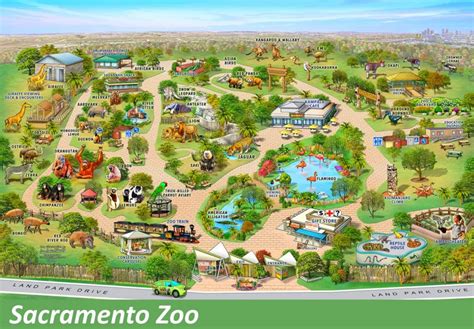 Sacramento Zoo Map - Ontheworldmap.com