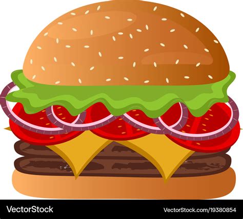 Isolated burger icon Royalty Free Vector Image