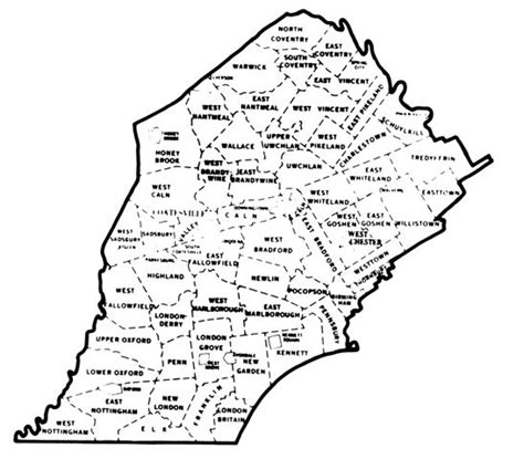 Map Of Chester County Pa Townships