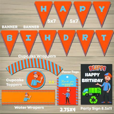 Blippi Party, Blippi Party Decorations, Blippi Party Printable, Blippi Party Package, Blippi ...