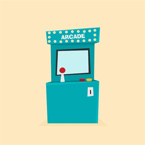 Premium Vector | Retro arcade machine flat style vector illustration