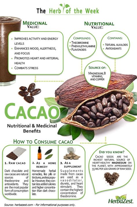 Infographic Cacao. Are you looking for a rich, tasty sensation that is ram-packed full of ...