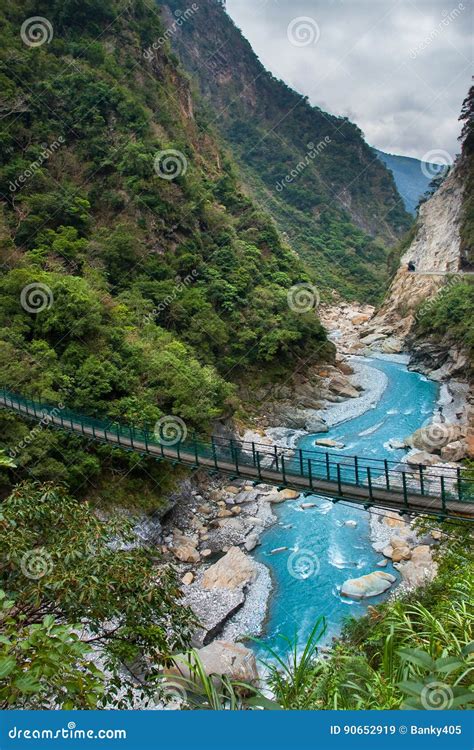 View of Taroko Gorge and Hiking Trail of Jhuilu Old Trail in Taroko National Park Stock Image ...