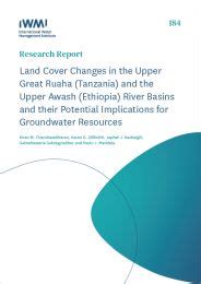 Land Cover Changes in the Upper Great Ruaha (Tanzania) and the Upper Awash (Ethiopia) River ...