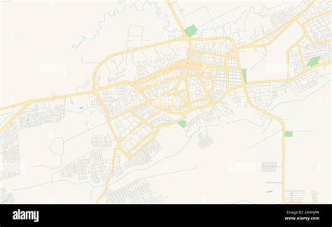 Printable street map of Maturin, Venezuela. Map template for business ...