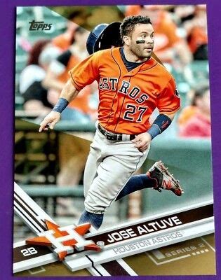 2017 Topps Gold #644 Jose Altuve Houston Astros Baseball Card | eBay