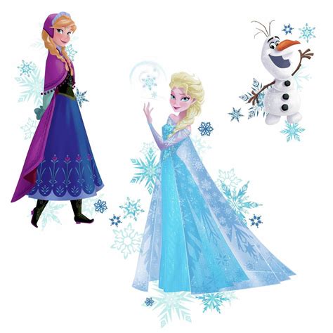 DISNEY FROZEN 3 BiG Wall Decals ELSA ANNA OLAF Room Decor Stickers w ...