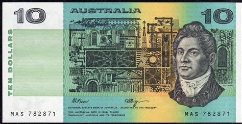 Ten Dollar Fraser Higgins - Australian Banknotes