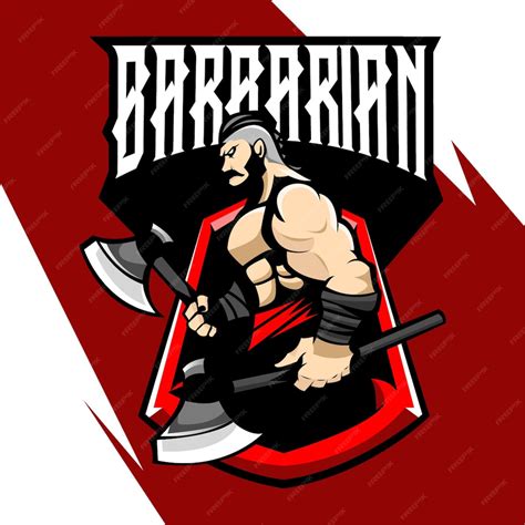 Premium Vector | Barbarian esport logo mascot vector