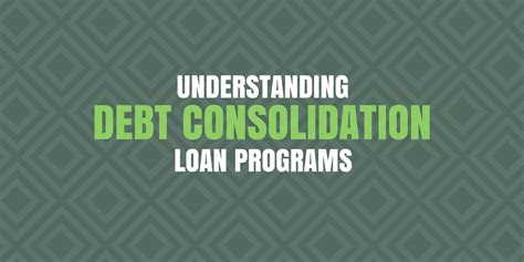 Understanding Debt Consolidation Loan Programs - National Debt Relief