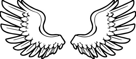 Angel Wings Line Drawing at GetDrawings | Free download