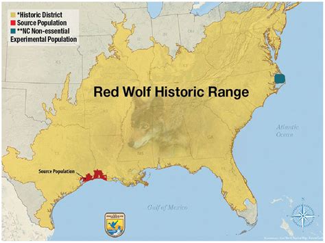 Red Wolf Habitat Map