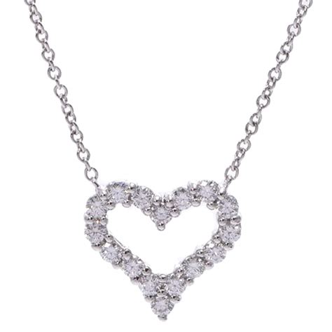 Tiffany & Co. Sentimental Diamond Heart Platinum Necklace Tiffany & Co. | The Luxury Closet