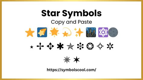 Unique Star Symbols Copy and Paste