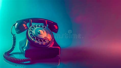 Vintage Telephone on Vibrant Gradient Background Stock Image - Image of colorful, tone: 311817787