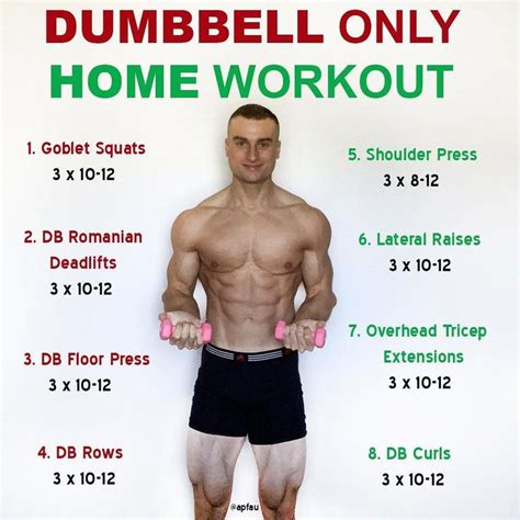 This is a full body workout that only utilises dumbbells. Depending on ...