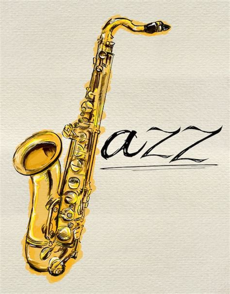 Free Photo | Jazz saxophone painting