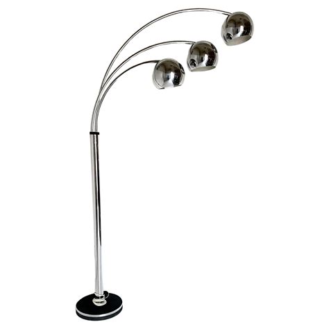 Vintage chromed floor lamp with flexible lights spots, Reggiani, Italy 1960s For Sale at 1stDibs
