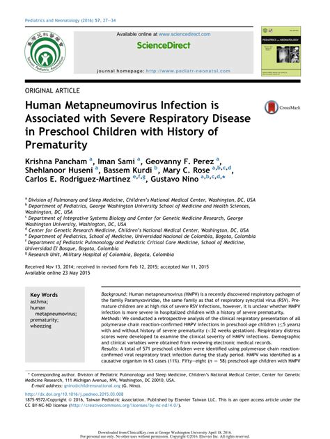 (PDF) Human Metapneumovirus Infection is Associated with Severe ...