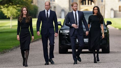 Watch Kate, William, Harry and Meghan Reunite for Viewing of Floral Tributes to Queen Elizabeth ...