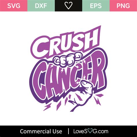 Crush Cancer SVG Cut File - Lovesvg.com