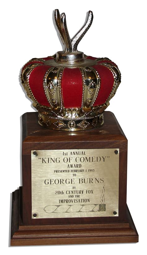 Lot Detail - George Burns' ''King of Comedy'' Award Trophy