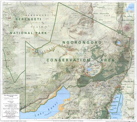 Ngorongoro Conservation Area Map - Ngorongoro • mappery