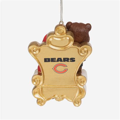 Staley Da Bear Chicago Bears Mascot On Santa's Lap Ornament FOCO