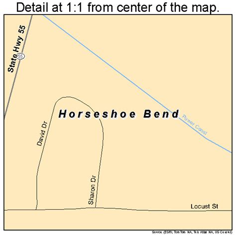 Horseshoe Bend Idaho Street Map 1638620